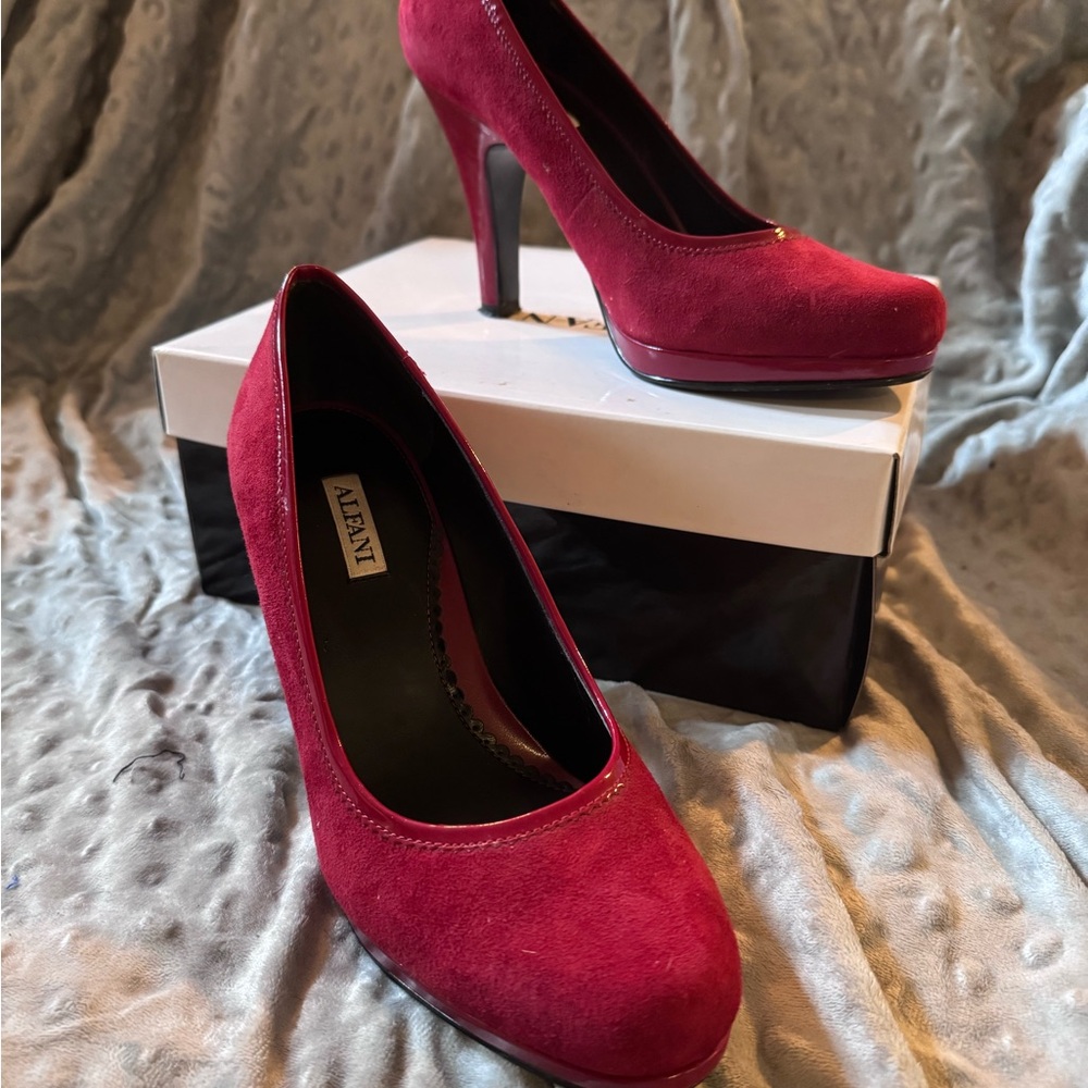 Alfani Red Suede Heels